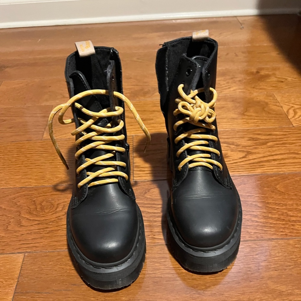 Dr. Martens Black Vegan Mono Jadon Boots Sz US 6 37